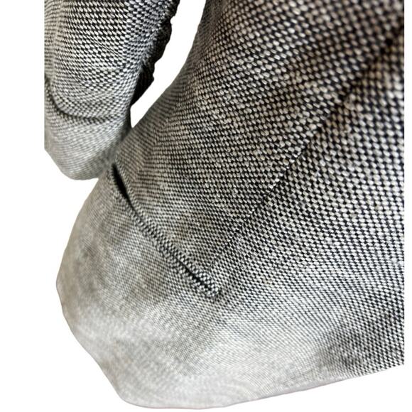 Peace of Cloth Panticular Tweed Menswear Blazer Jacket w Ruched Sleeve Size 12 - Picture 7 of 10